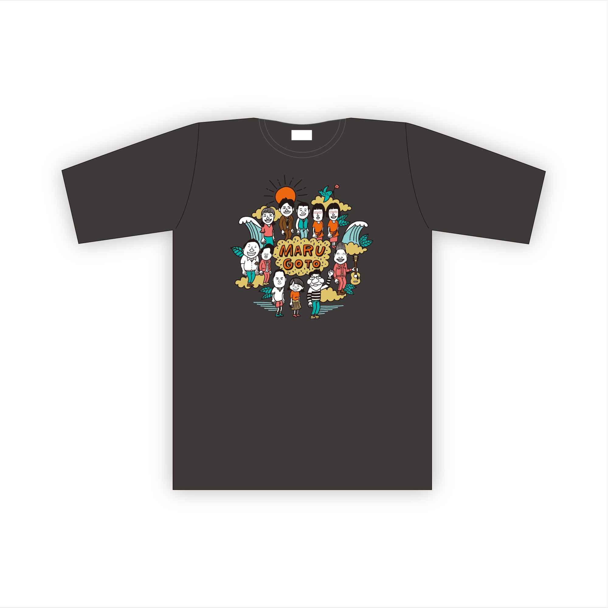 Tシャツ(まるごとファミリー)ブラック M / L / XL