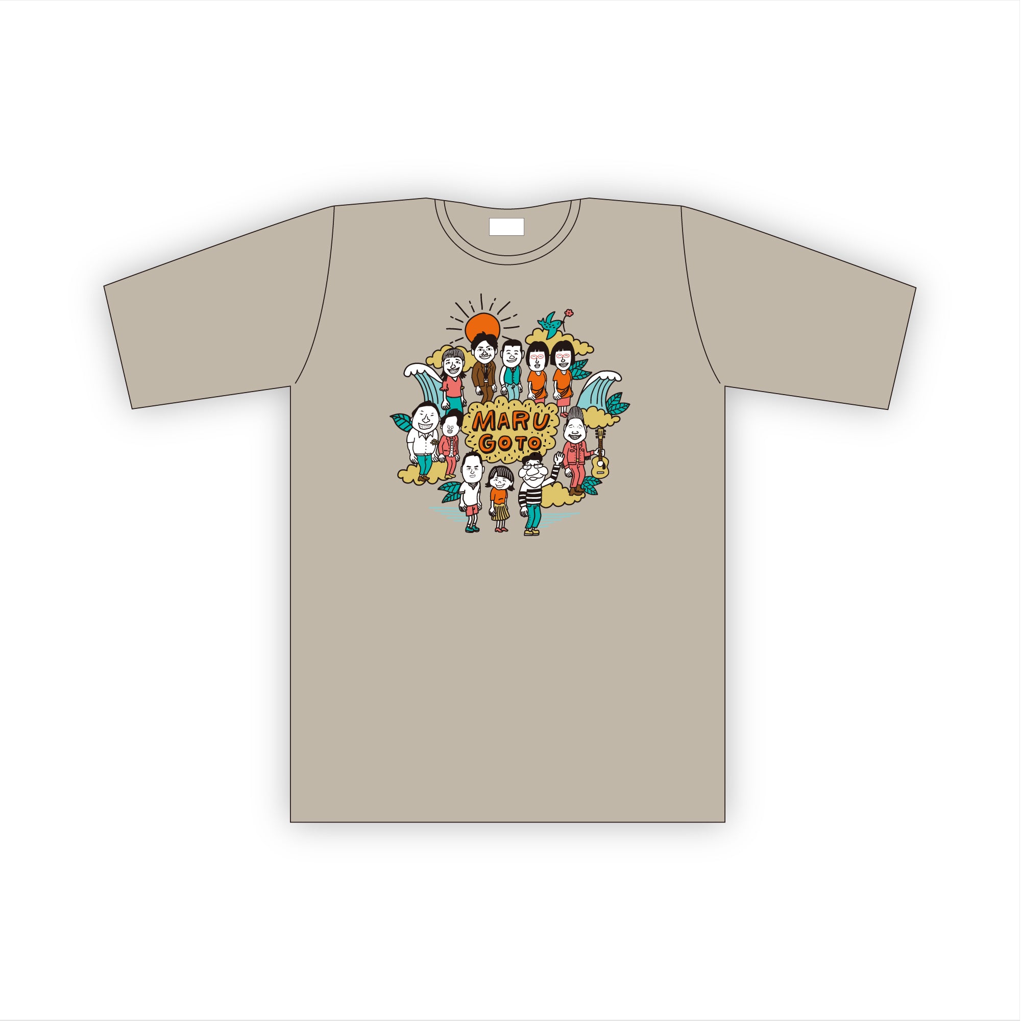 Tシャツ(まるごとファミリー)シルバーグレー M / L / XL