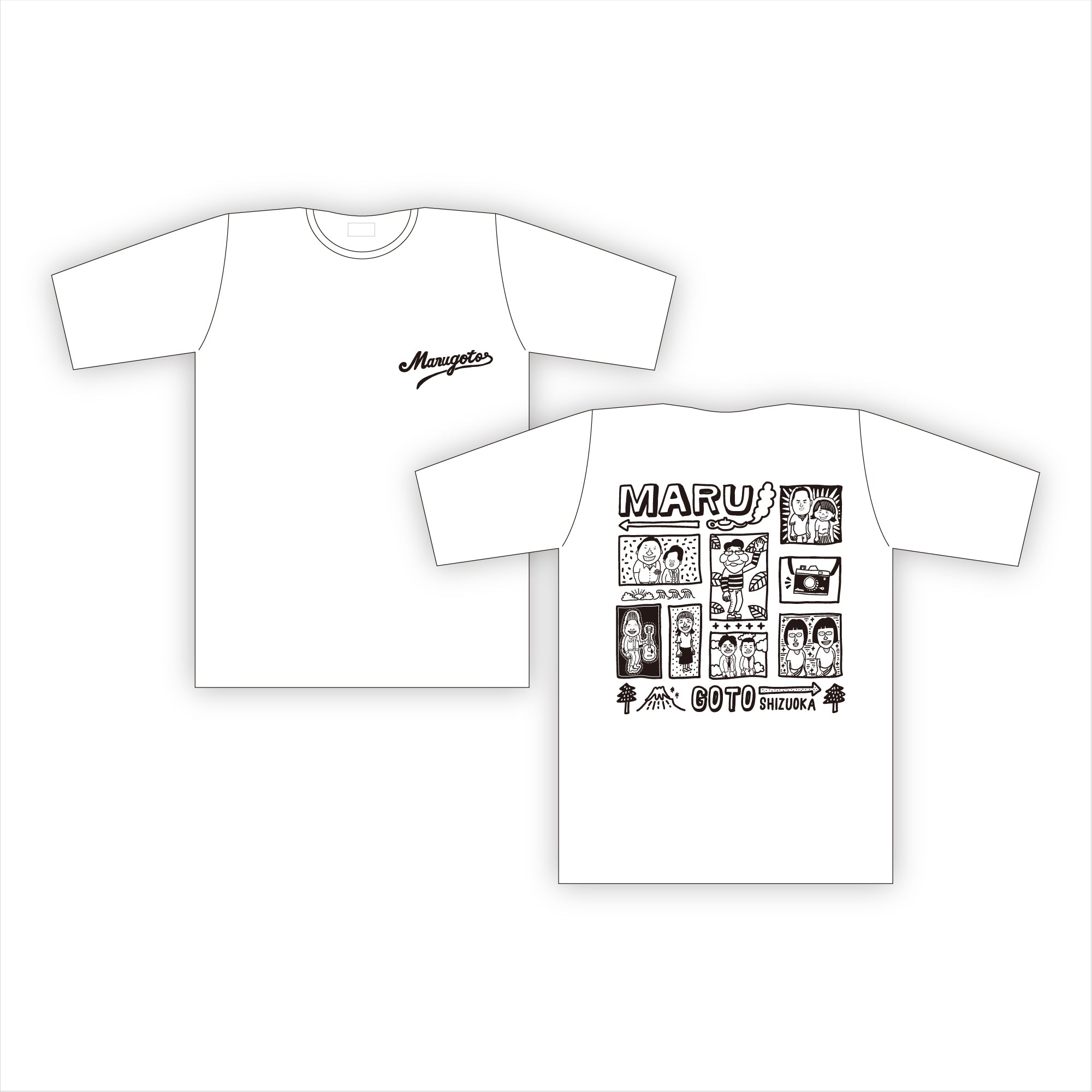 Tシャツ(まるごとバックプリント)ホワイト M / L / XL