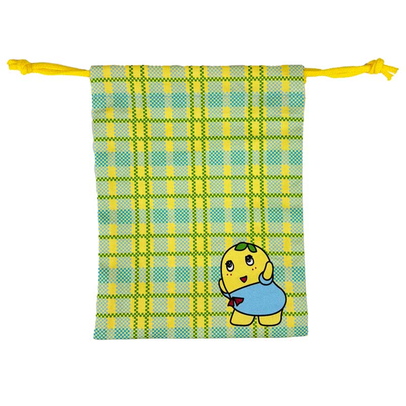 ふなっしーLAND ふなっしーフナチェック巾着(プリケツ)