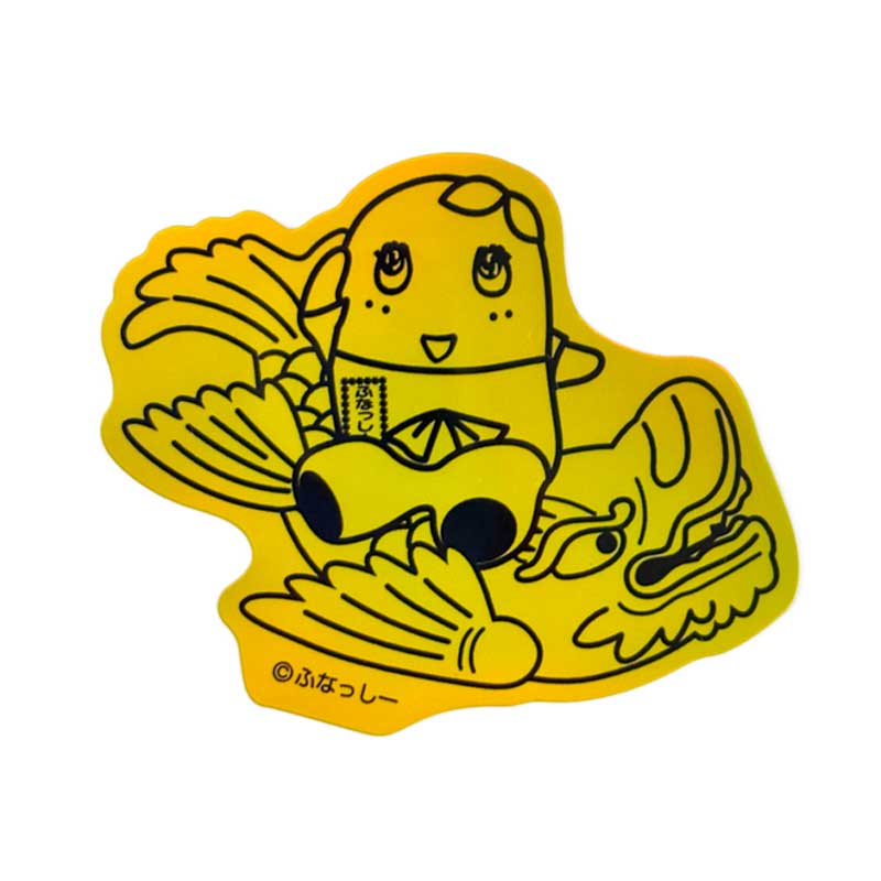 ふなっしーLAND ふなっしーステッカー(金しゃちほこ)