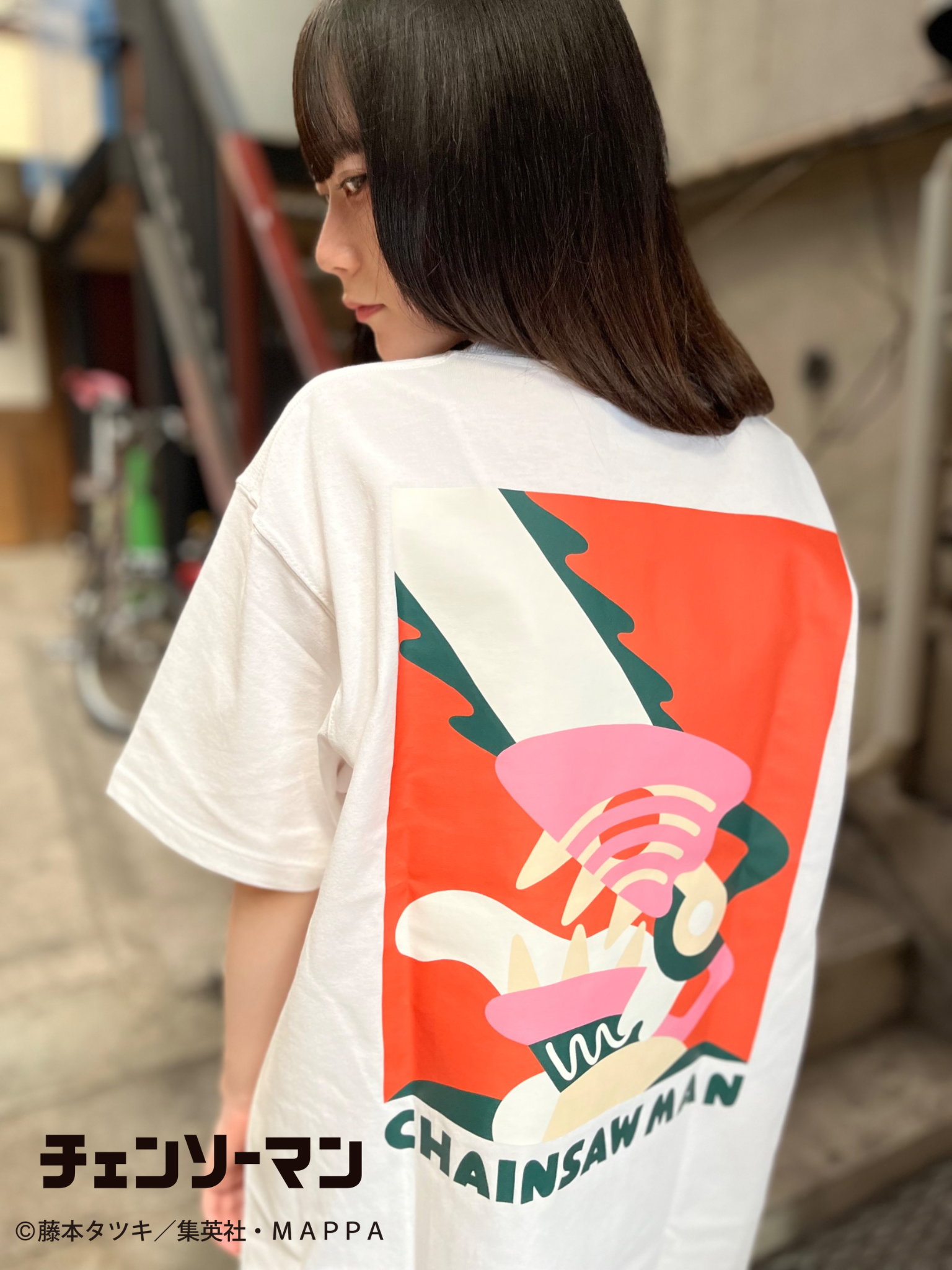 チェンソーマン×SAYORI WADA Tシャツ 白 ( チェンソーマン) L / XL