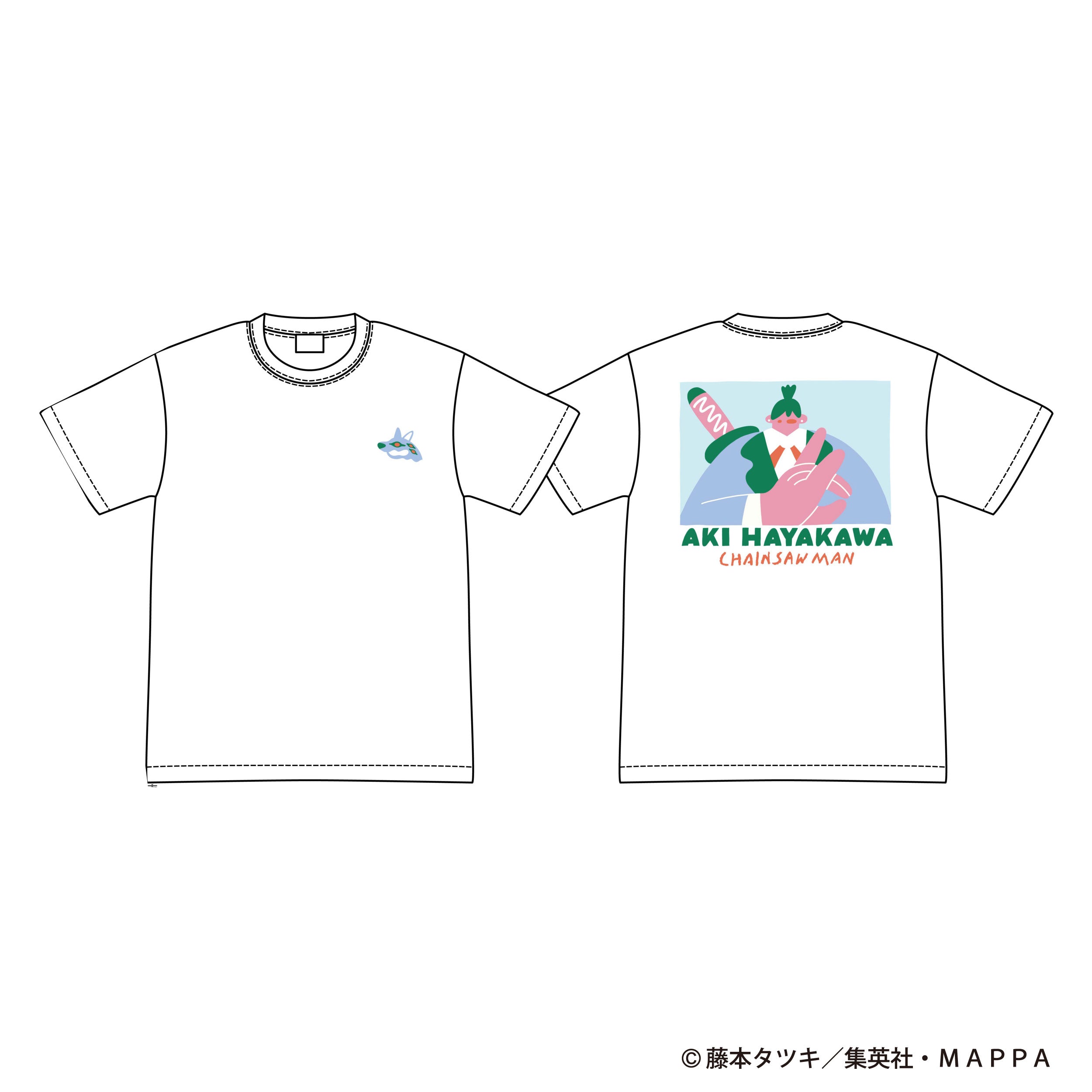 チェンソーマン×SAYORI WADA Tシャツ 白 ( 早川アキ) L / XL