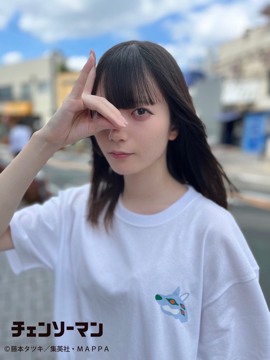 チェンソーマン×SAYORI WADA Tシャツ 白 ( 早川アキ) L / XL