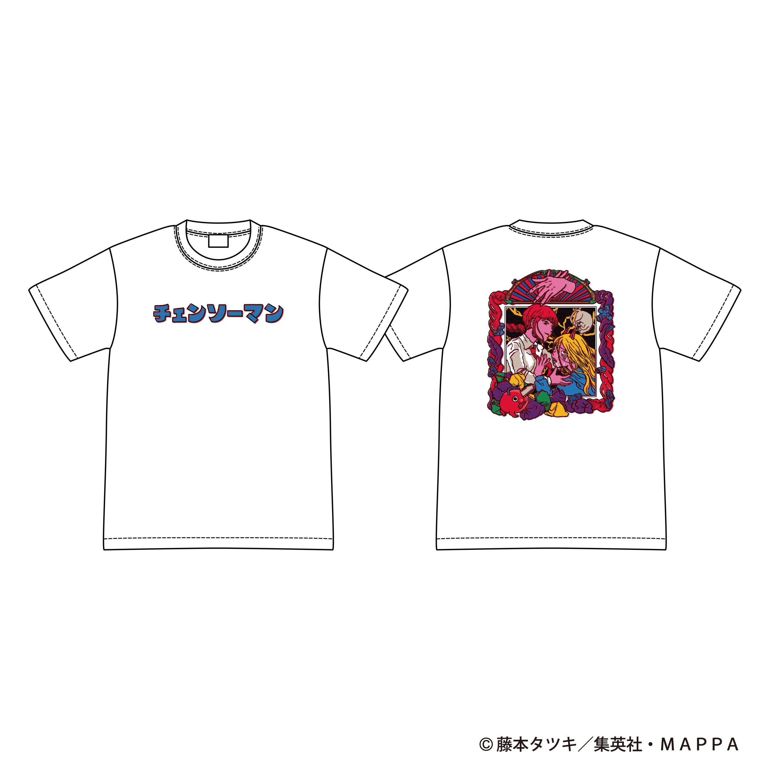 チェンソーマン×原田ちあき Tシャツ白LL