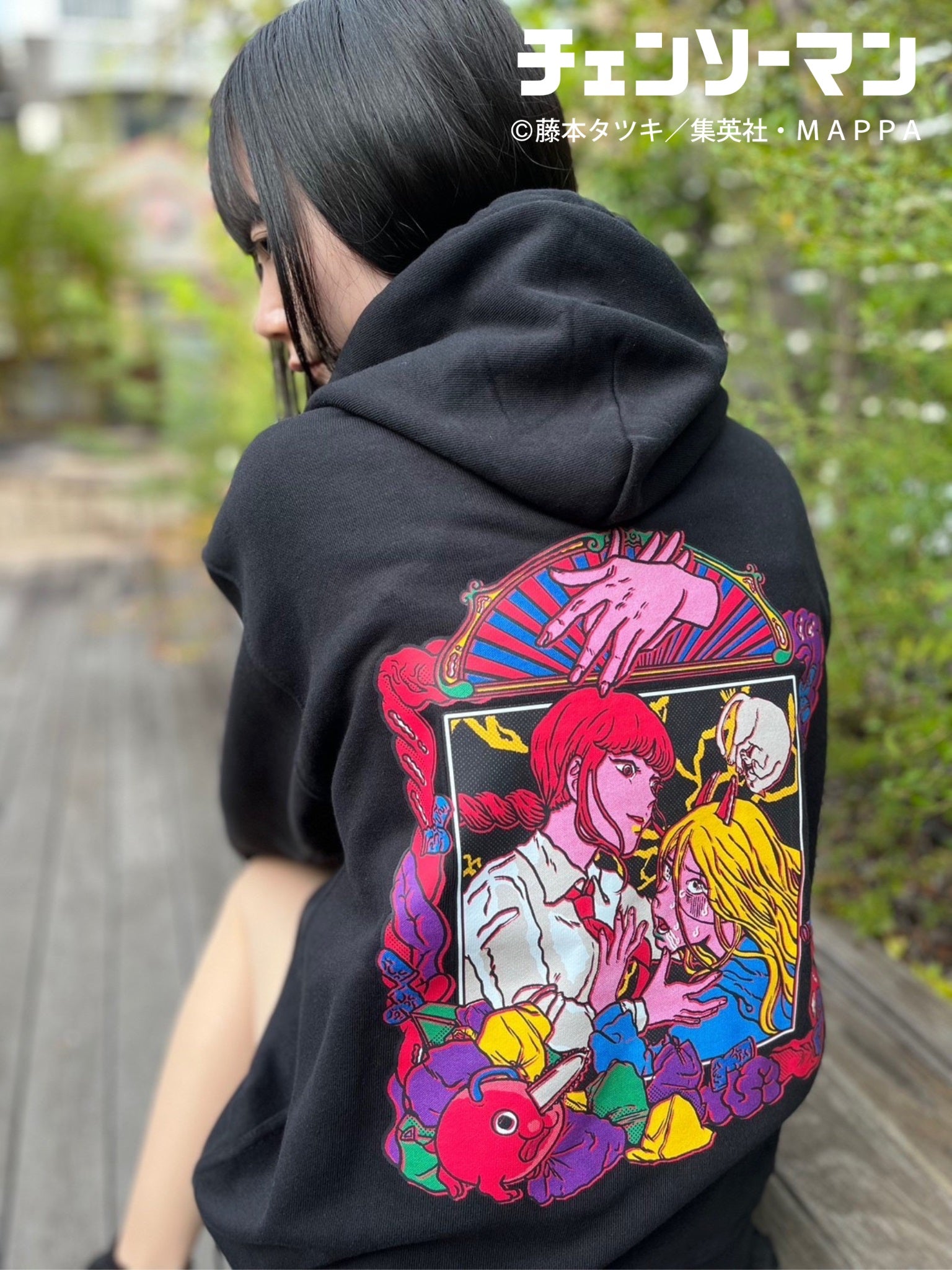 チェンソーマン 原田ちあき コラボパーカー 黒 L / XL