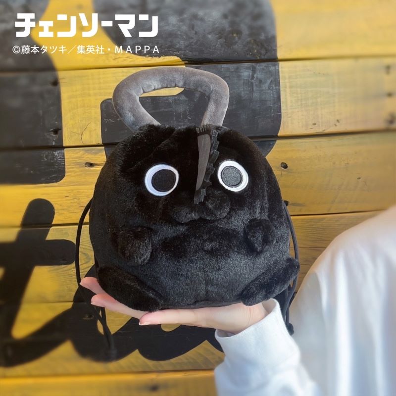 【ご予約11/17正午まで】チェンソーマン ブラックポチタ ぬいぐるみ巾着<3月中旬頃発送予定>