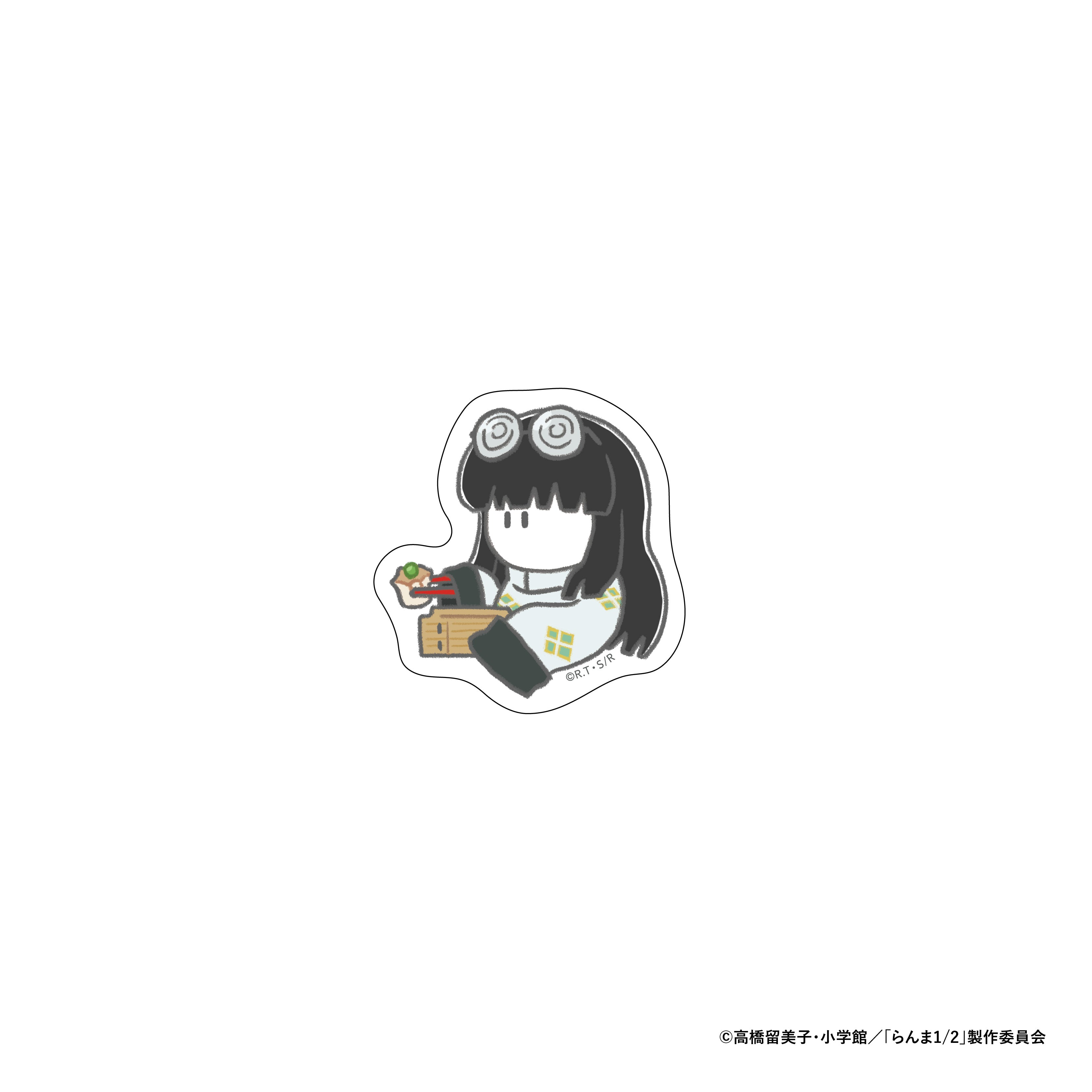 らんま1/2 いただきます ダイカットステッカー ムース