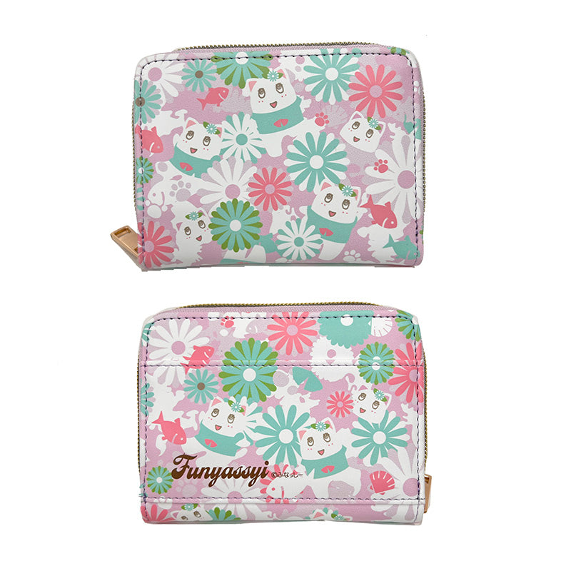 FL PU折りたたみカードケース財布 (総柄ふにゃっしー)
