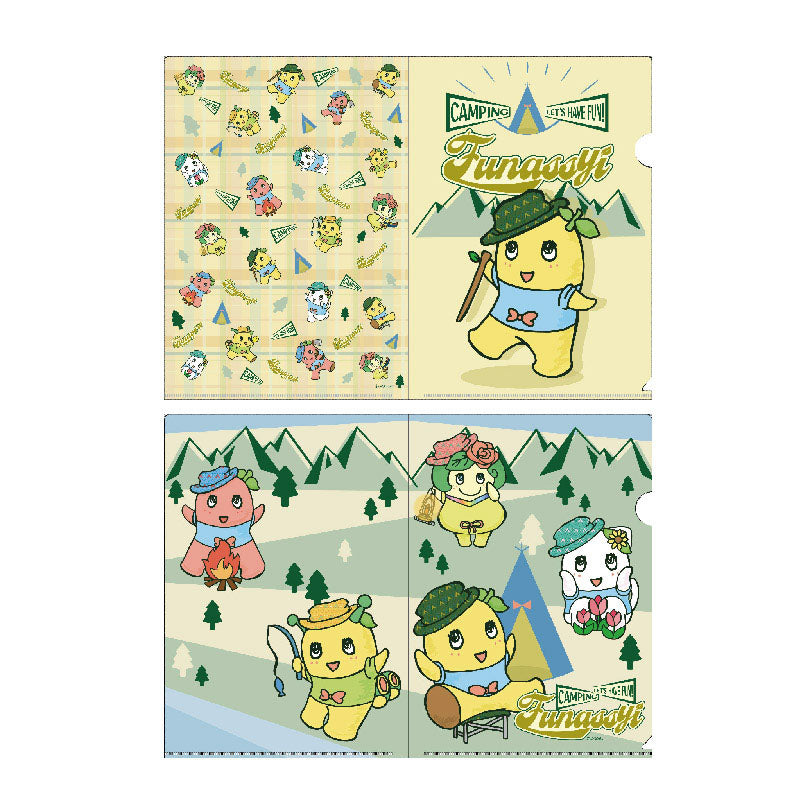 FL キャンピングふなっしークリアファイル2枚セット