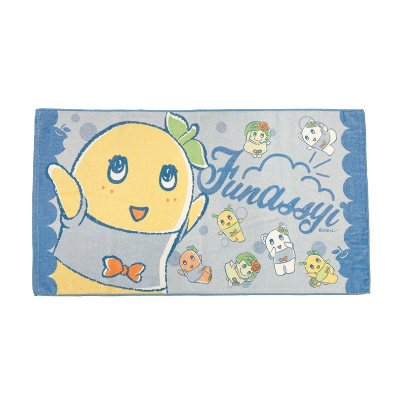 FL ふなっしーミニフェイスタオル(ブルー)