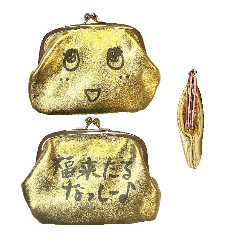 FL 本革ふなっしーがま口(ゴールドカラー)