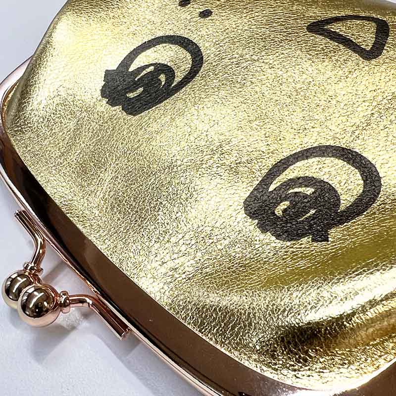 FL 本革ふなっしーがま口(ゴールドカラー)