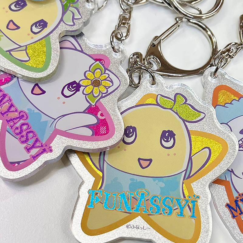 FL ふなっしーキラキラ星型アクリルキーホルダー(全6種)ブラインド品