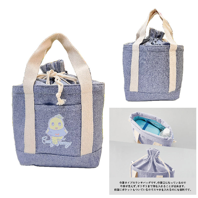 FL カーテシーふなっしーシャンブリック保冷巾着ライントート