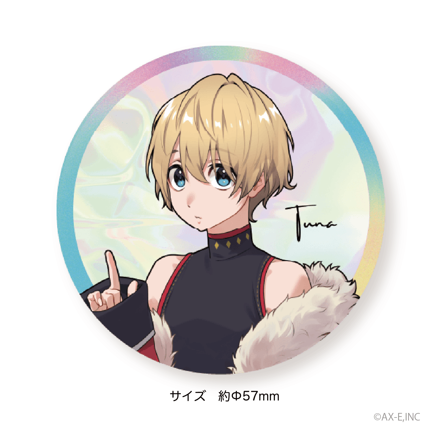 AXIZ 2023AW_ホログラム缶バッジ／Tuna