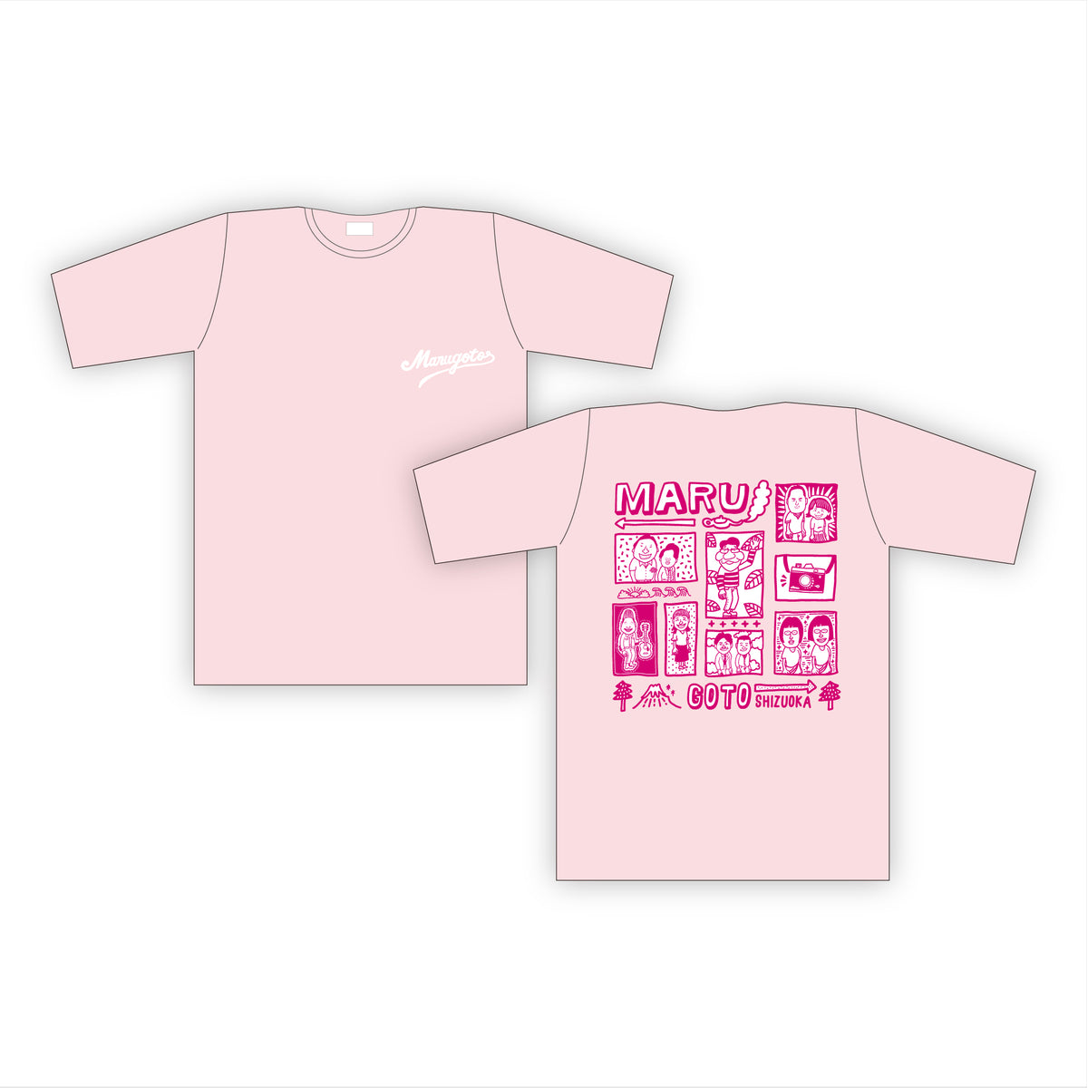 Tシャツ（まるごとバックプリント）ライトピンク M / L /XL