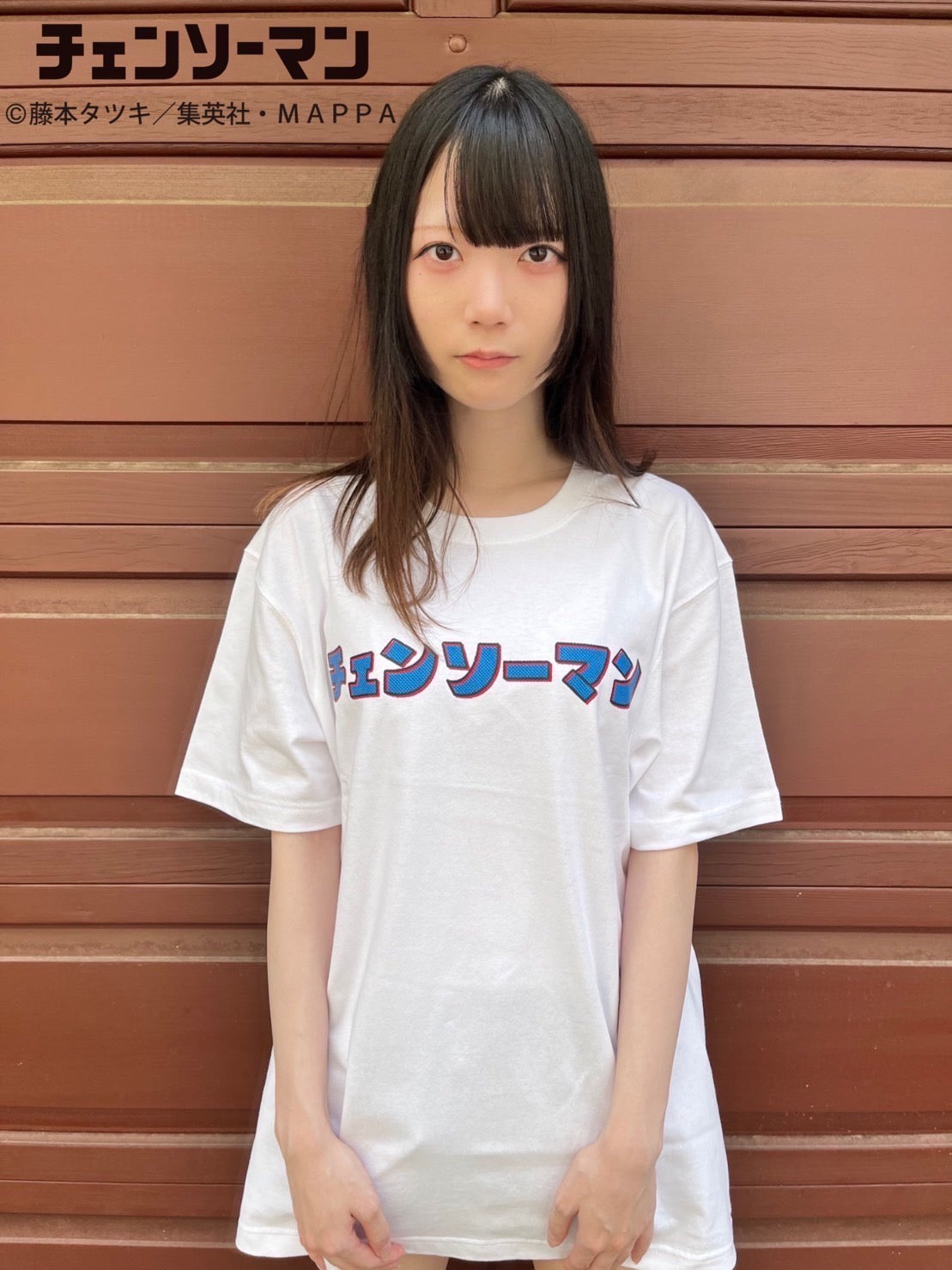 チェンソーマン×原田ちあき　Tシャツ白LL