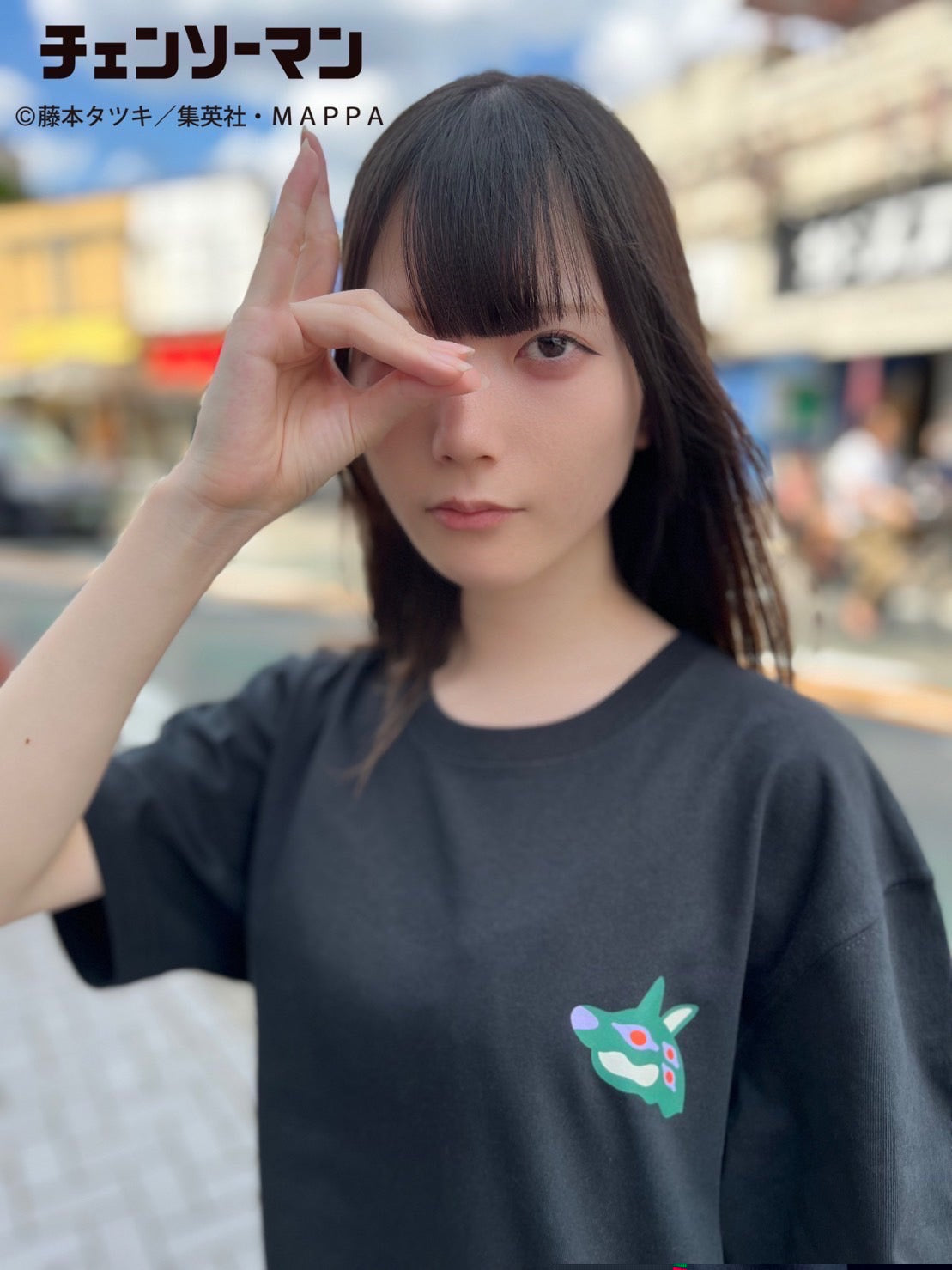 チェンソーマン×SAYORI WADA Tシャツ黒L( 早川アキ）