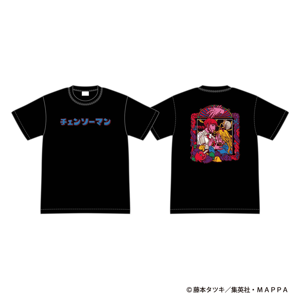 チェンソーマン×原田ちあき Tシャツ 黒 L / LL