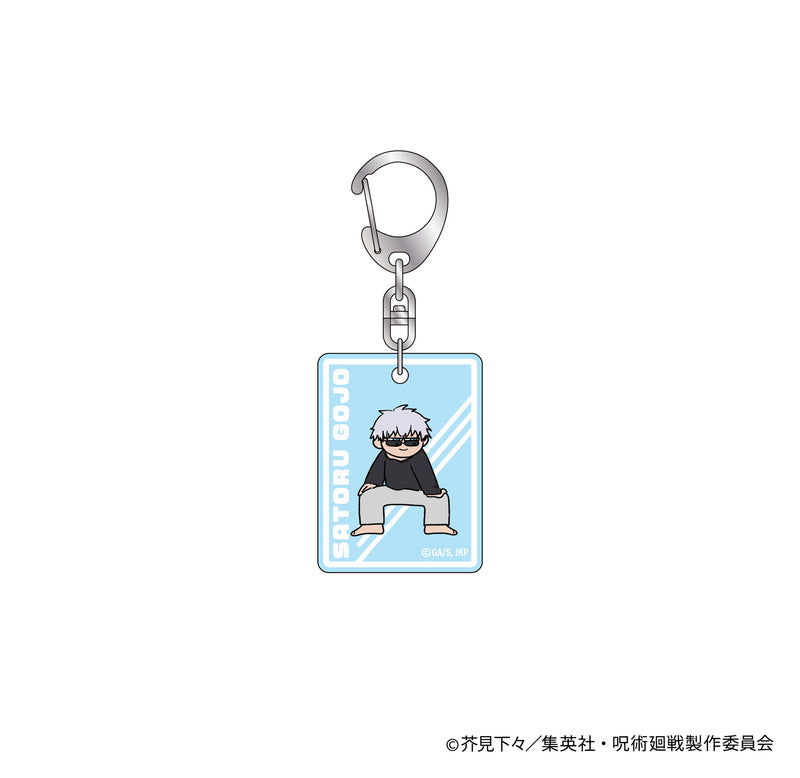 【キーホルダー】呪術廻戦 ジロリラバー塗装アクリルキーホルダー～体操ver～(五条悟)【予約は10月5日(木)まで】