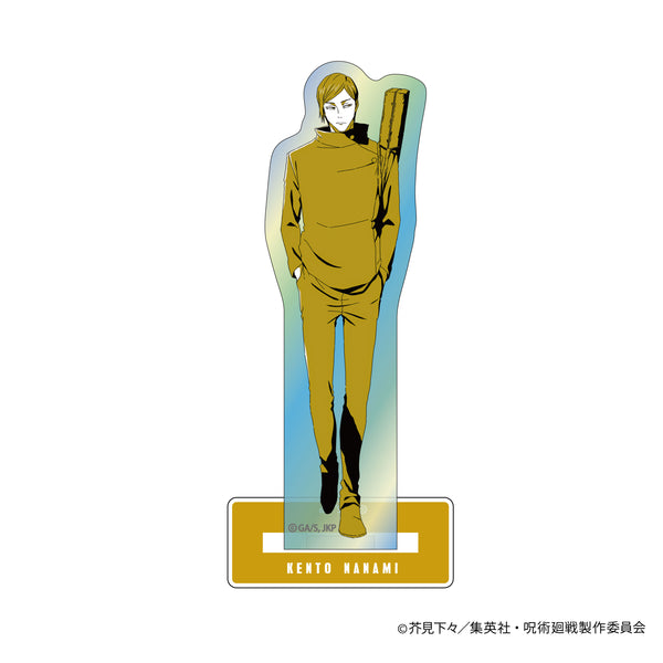 呪術廻戦 THEキャラ ジャンフェス オーロラカンバッジ 七海建人 呪術廻戦 七海建人 缶バッジ アクリルキーホルダー 箔押し