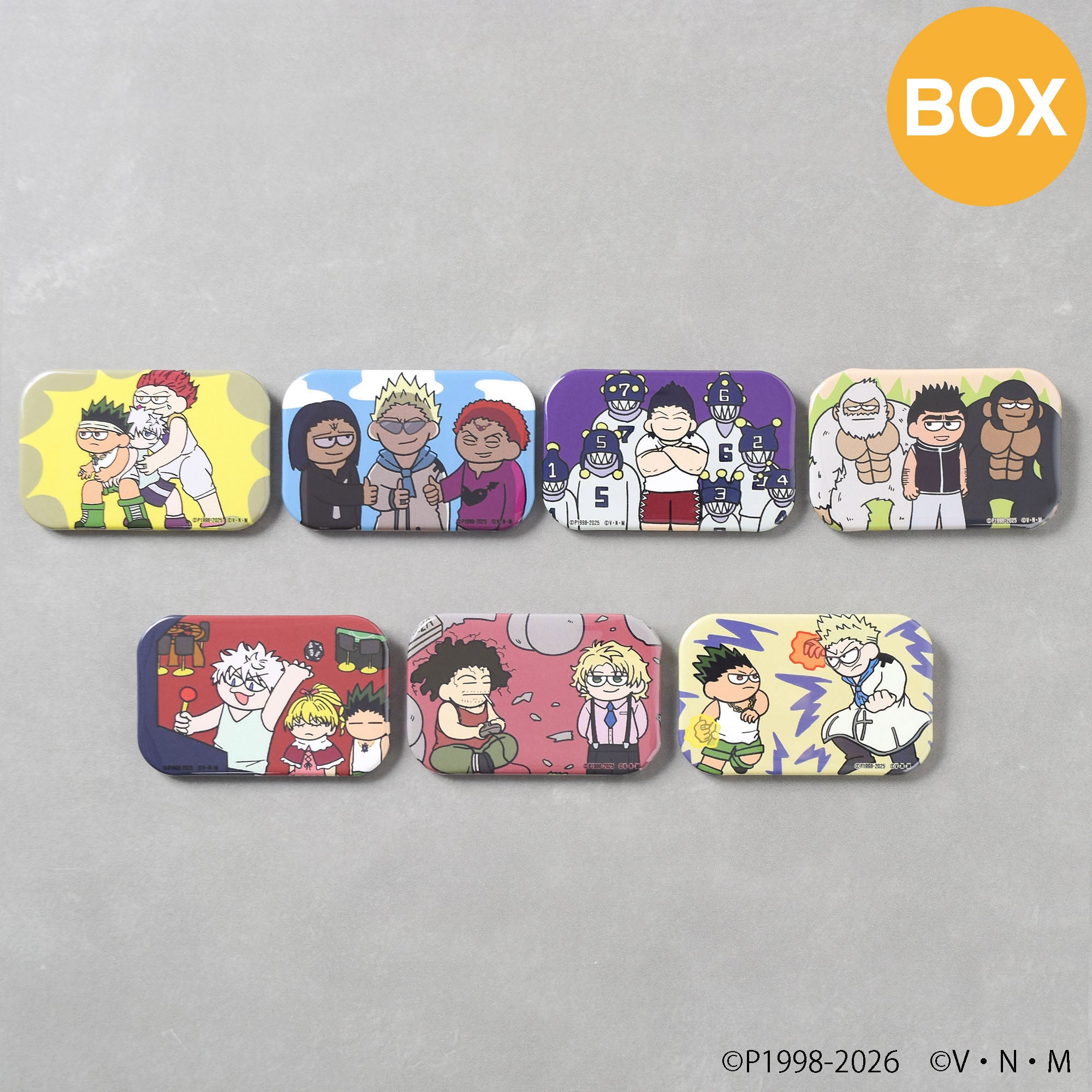 【ご予約5/8正午まで】HUNTER×HUNTER ジロリスクエア缶バッジ Vol.2 C (全7種) コンプリートBOX ＜7月下旬発送予定＞