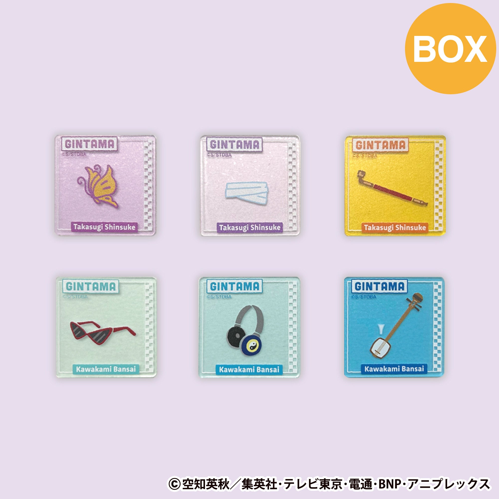 【ご予約5/15正午まで】銀魂PLAZA モチーフアイコン トレーディング アクリルステッカー (鬼兵隊) 全6種 コンプリートBOX ＜5月下旬発送予定＞