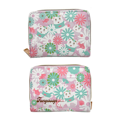 FL PU折りたたみカードケース財布 （総柄ふにゃっしー）
