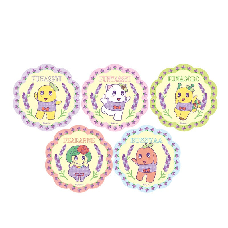 FL 24ラベンダーふなっしーコースター（全5種）10枚セット入り