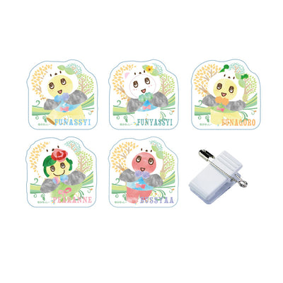 FL 北の動物ふなっしーシマエナガアクリルクリップ（全5種）ブラインド