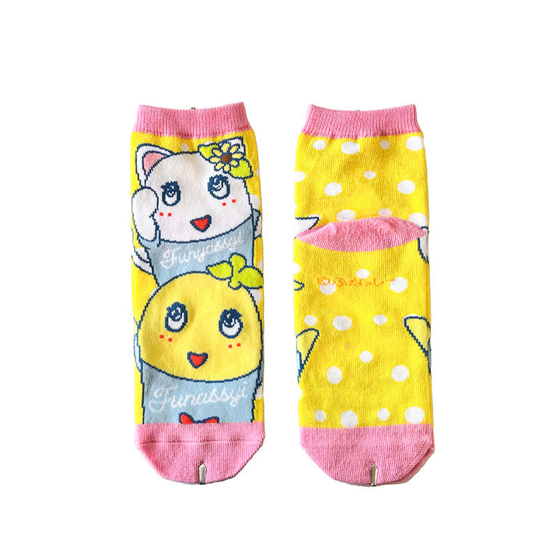 FL ふなっしーソックス水玉（ふなっしー＆ふにゃっしー）