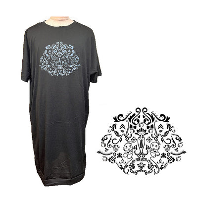 FL ロングTシャツ（総柄）ブラック Fサイズ