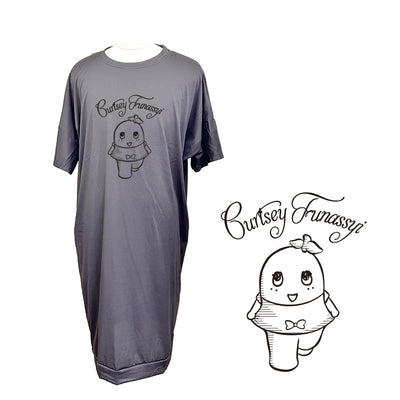 FL カーテシーふなっしーロングTシャツ グレー Fサイズ