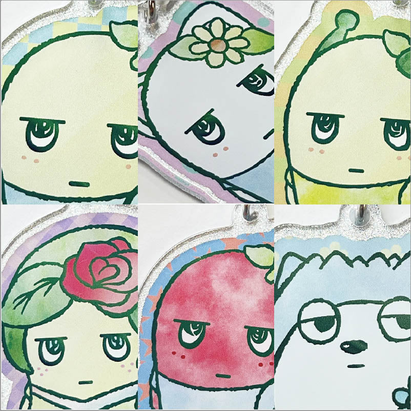 FL ジト目ペアンヌ キラキラアクリルキーホルダー