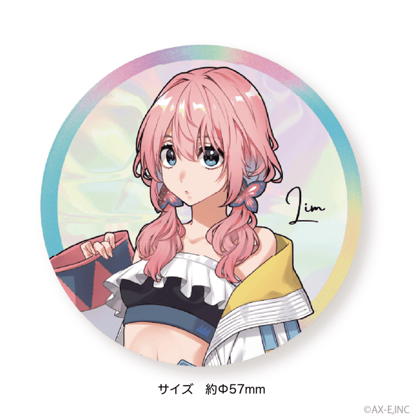 V(ブイ) 缶バッジ AXIZ 2023AW_ホログラム缶バッジ/Lim